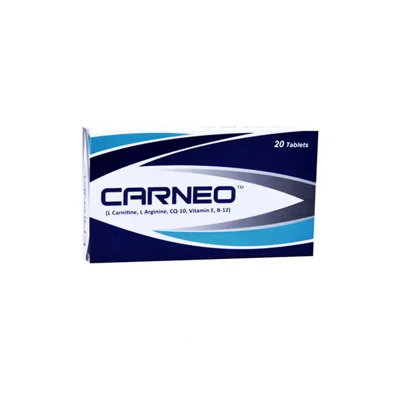Carneo Tablet – L-Carnitine, L-Arginine, CoQ-10, Vitamins E & B12 for Energy & Heart Wellness