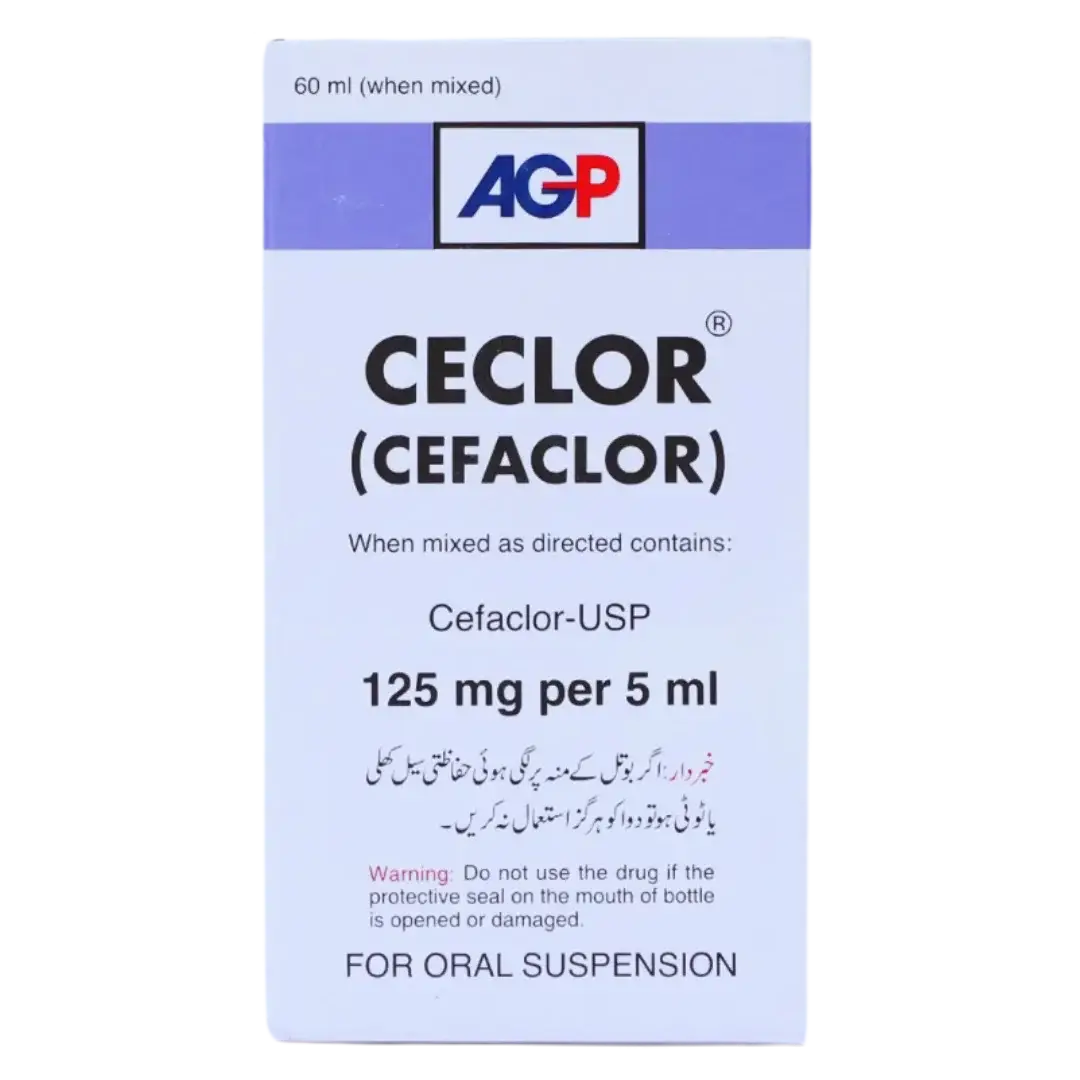 Ceclor 60ml Suspension 125mg/5ml - derma.pk