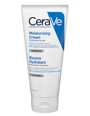 CeraVe Moisturising Cream Tube with 3 Essential Ceramides & Hyaluronic Acids for Dry to Very Dry Skin 177ml