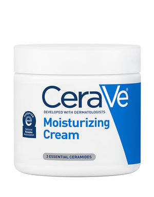 CeraVe Moisturising Cream, Face & Body, with 3 Essential Ceramides & Hyaluronic Acid for Dry to Very Dry Skin, Developed with Dermatologists, Fragrance-Free, 454g/16oz