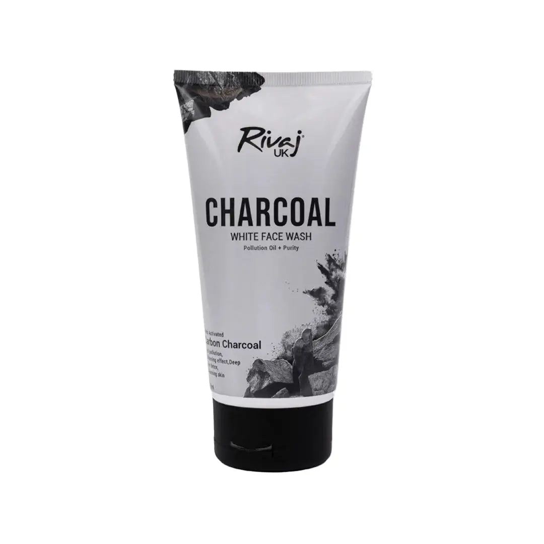 Rivaj Charcoal White Face Wash 100ml – Deep Cleanse & Brightening – Available in Pakistan