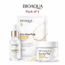 BIOAQUA Pack of 3 Rice Raw Pulp Whitening Skincare Set photo 1