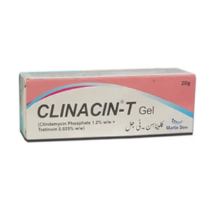 Clinacin-T Gel 20g – Clindamycin & Tretinoin Dual-Action Acne Gel by Shaigan Pharma