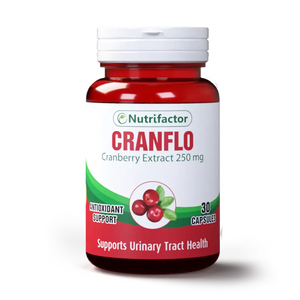 Nutrifactor Cranflo cranberry capsules pack for urinary and bladder wellness