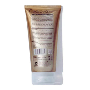 Cudrova Spazio Anti-Acne Facial Cleanser 160ml front and back — salicylic acid face wash for acne-prone skin at Derma.pk