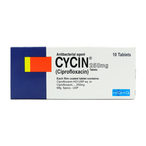 Cycin 250mg Tablet (Ciprofloxacin)