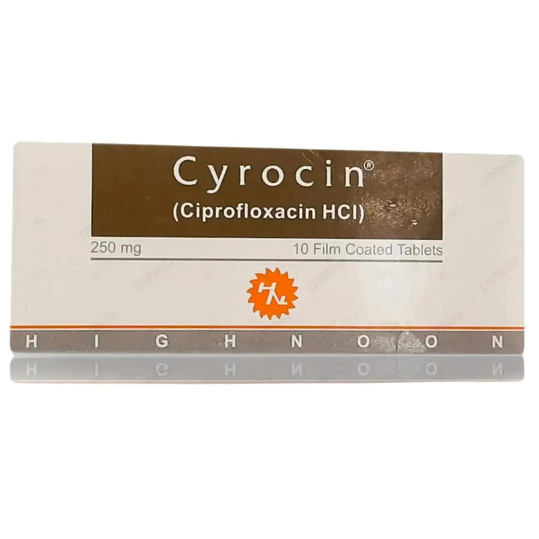 Cyrocin Tablets 250mg (Ciprofloxacin) - Highnoon Laboratories | derma.pk
