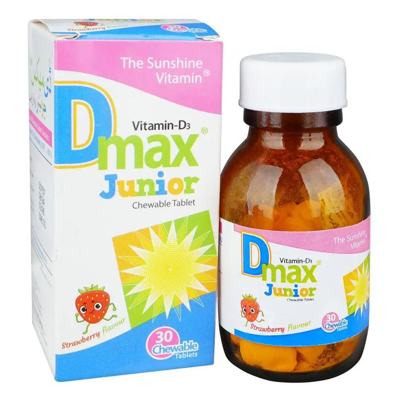 D-Max Junior Chewable 30s Jar – Vitamin D3 for Kids' Bone and Immunity