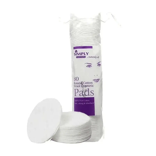 Simply Pure Cotton Rounds 80 Pack