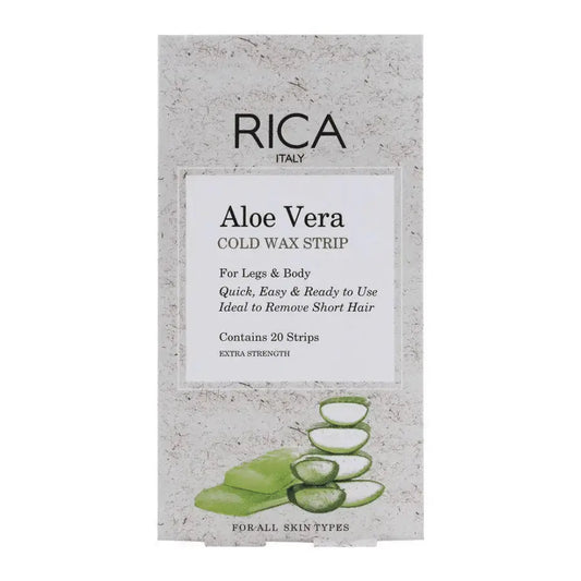 RICA Aloe Vera Waxing 20 Strips for Legs & Body
