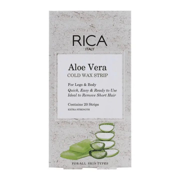 RICA ALOE VERA WAXING 20 STRIPS FOR LEGS &amp; BODY