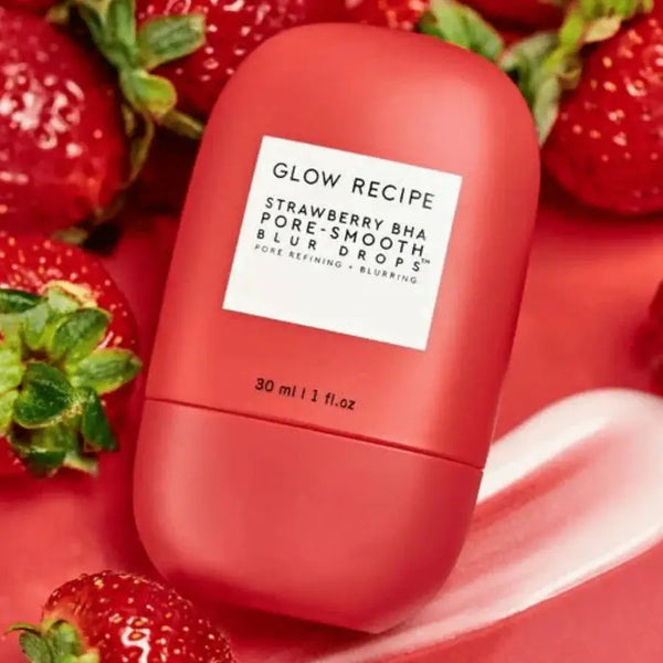 GLOW RECIEPE STRAWBERRY BHA PORE SMOOTHING BLUR DROPS SERUM 