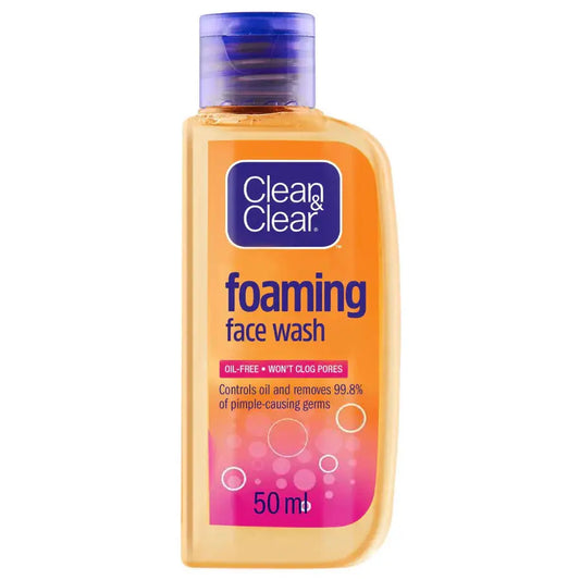 Clean and Clear Face Wash - Oil-Free Cleanser for Oily Skin (50ml)