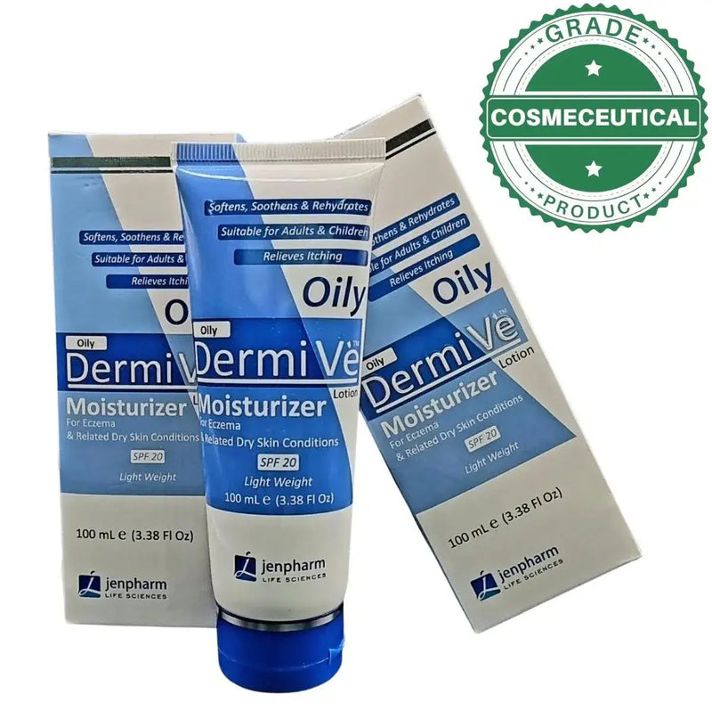 DermiVe Oily Moisturizer Lotion SPF 20 | Eczema & Dry Skin