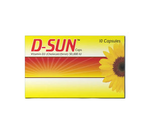 D-Sun 50,000 IU Capsule (Vitamin D3 Cholecalciferol)