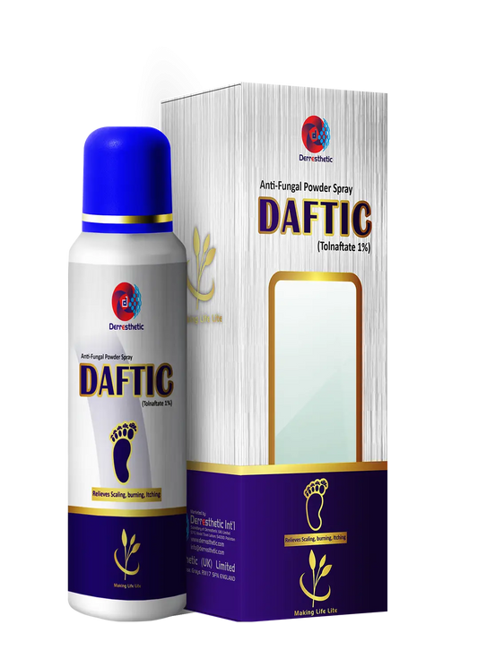 Daftic Tolnaftate 1% Anti-Fungal Powder Spray – Athlete’s Foot & Ringworm Relief