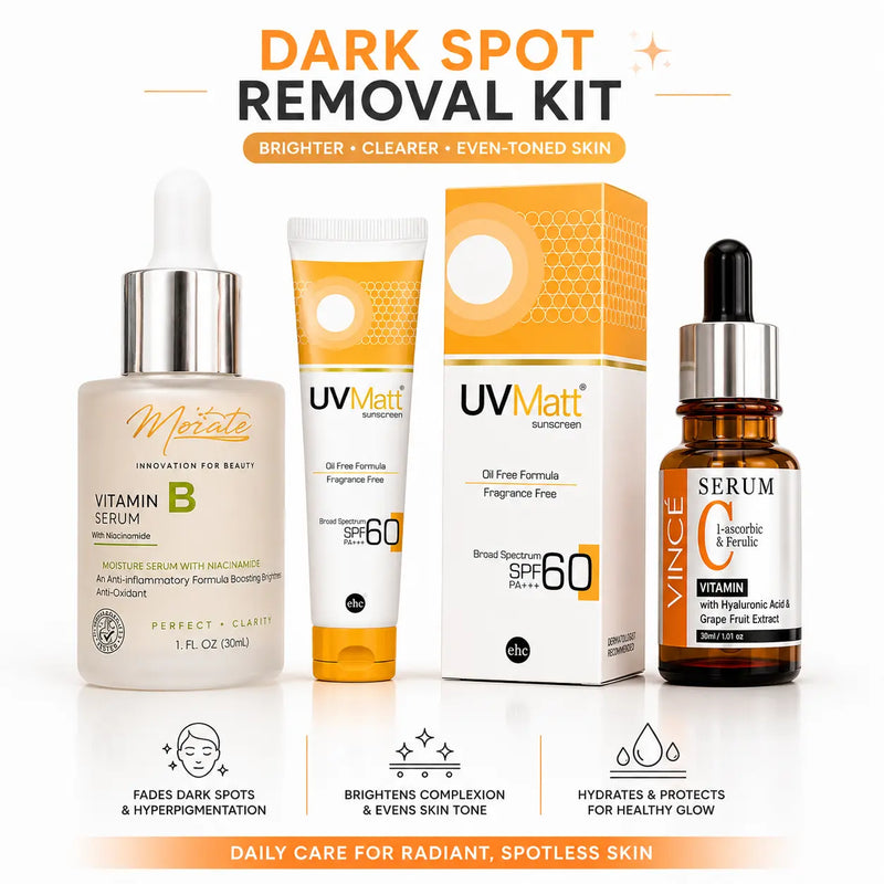 Dark Spot Removal Kit – Vitamin C + Niacinamide + Sunblock