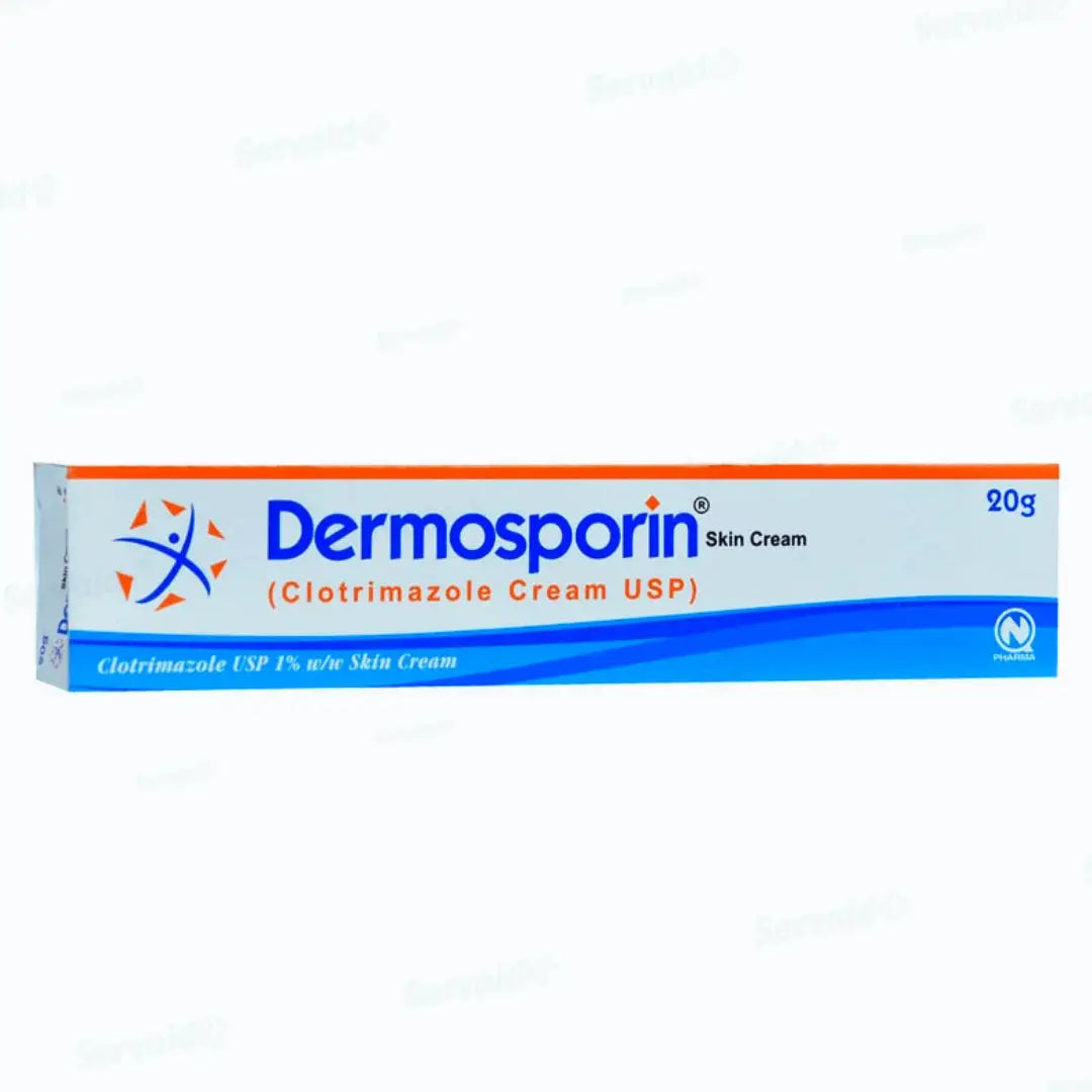 Dermosporin Cream 20g (Clotrimazole) - Antifungal Cream for Skin Infections - derma.pk