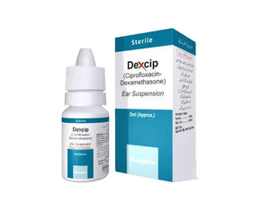 Dexcip Ear Drops 5ml – Ciprofloxacin & Dexamethasone for Ear Infections