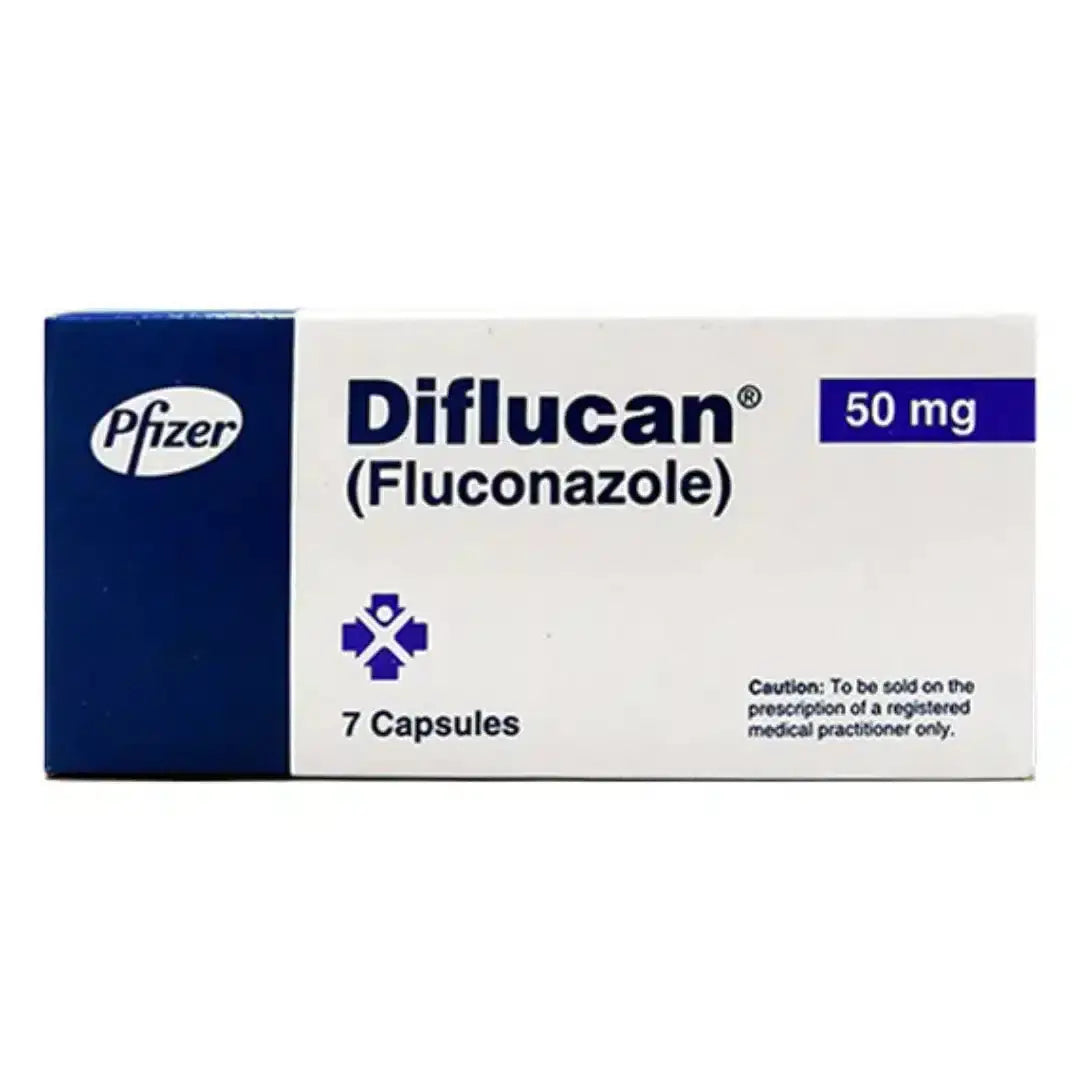 Diflucan Capsules 50mg (Pack of 7) - Treat Fungal Infections – Derma.pk