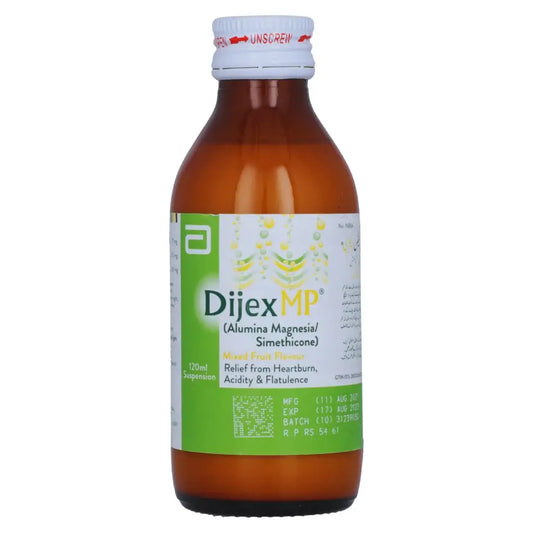 Dijex MP Mixed Fruit Suspension 120ml - For Acidity & Indigestion - Prescription Required