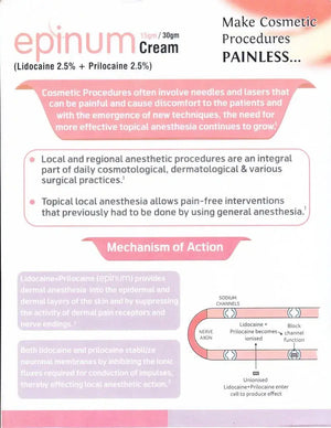 Epinum Cream EMLA-type lidocaine prilocaine 30g pack