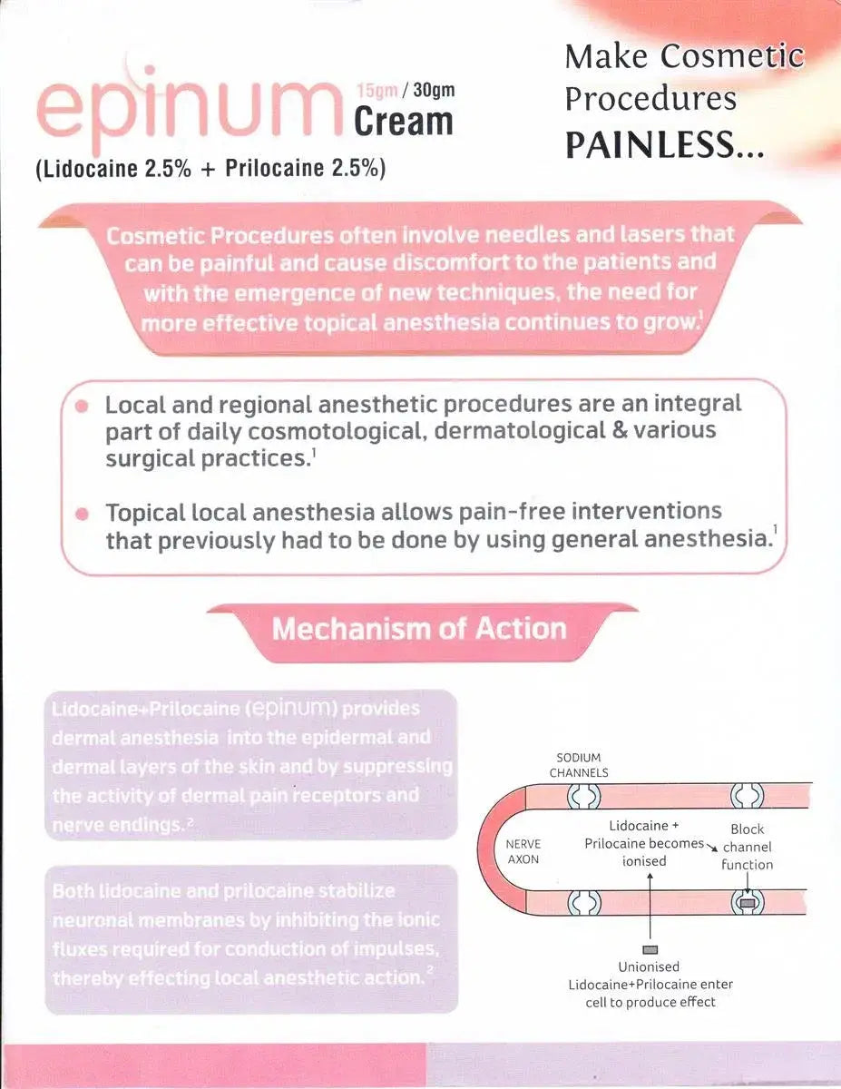 Epinum Cream EMLA-type lidocaine prilocaine 30g pack