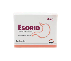 Esorid 20 mg Tablet – Esomeprazole for Acid Reflux and Stomach Ulcers