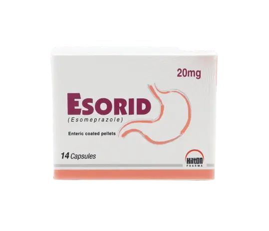 Esorid 20 mg Tablet – Esomeprazole for Acid Reflux and Stomach Ulcers