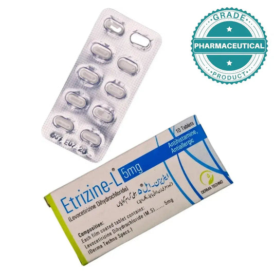Derma Tecno Etrizine-L Levocetirizine 5mg Antihistamine Tablets