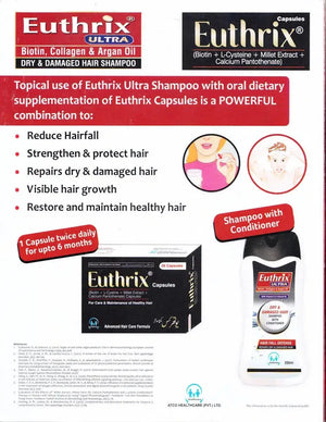 Euthrix Ultra Shampoo for Dry and Damage Hair | Shampoo with Conditioner 200ml