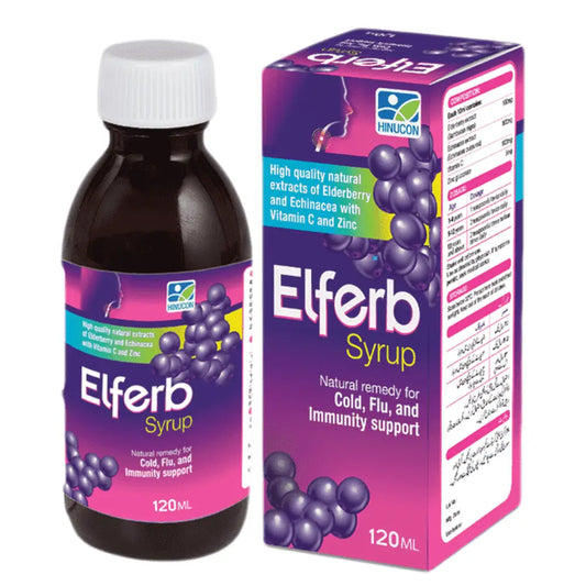 Elferb Syrup 120ml – Elderberry, Echinacea & Vitamin C for Immunity Boost