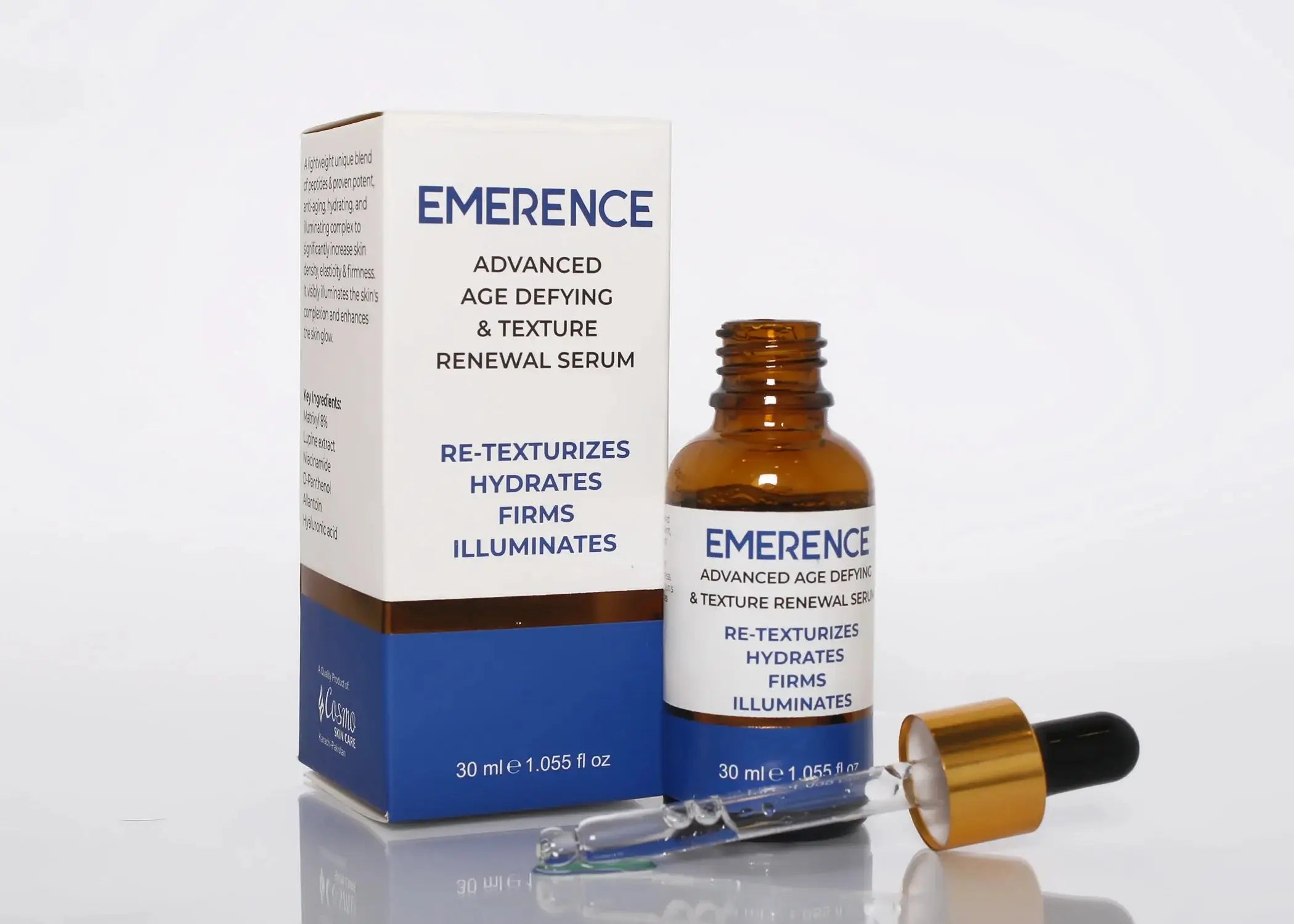 Emerence Age Defying Glow Serum texture detail showing lightweight formula