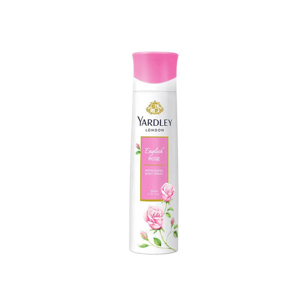 Yardley English Rose Body Spray for Women 150ml – Classic Floral Fragrance with Long-Lasting Freshness