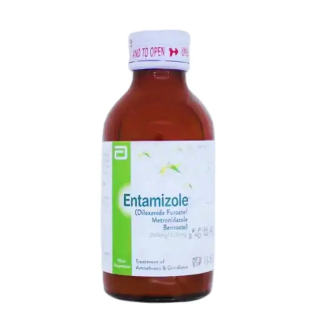 Entamizole 90ml Suspension (Diloxanide Furoate & Metronidazole) - Treat Amoebiasis & Giardiasis