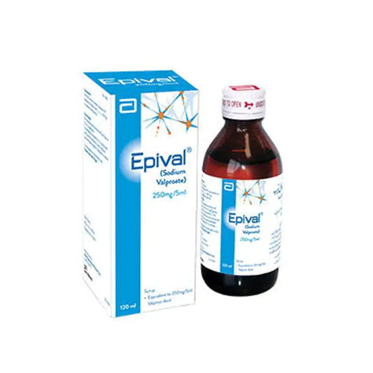 Epival Syrup 120ml — Divalproex Anti-Epileptic for Seizure Control – Available in Pakistan