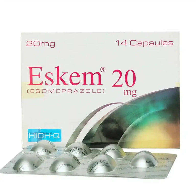 Eskem Capsules 20mg (14 Capsules) - For Acidity & Ulcers - Prescription Required