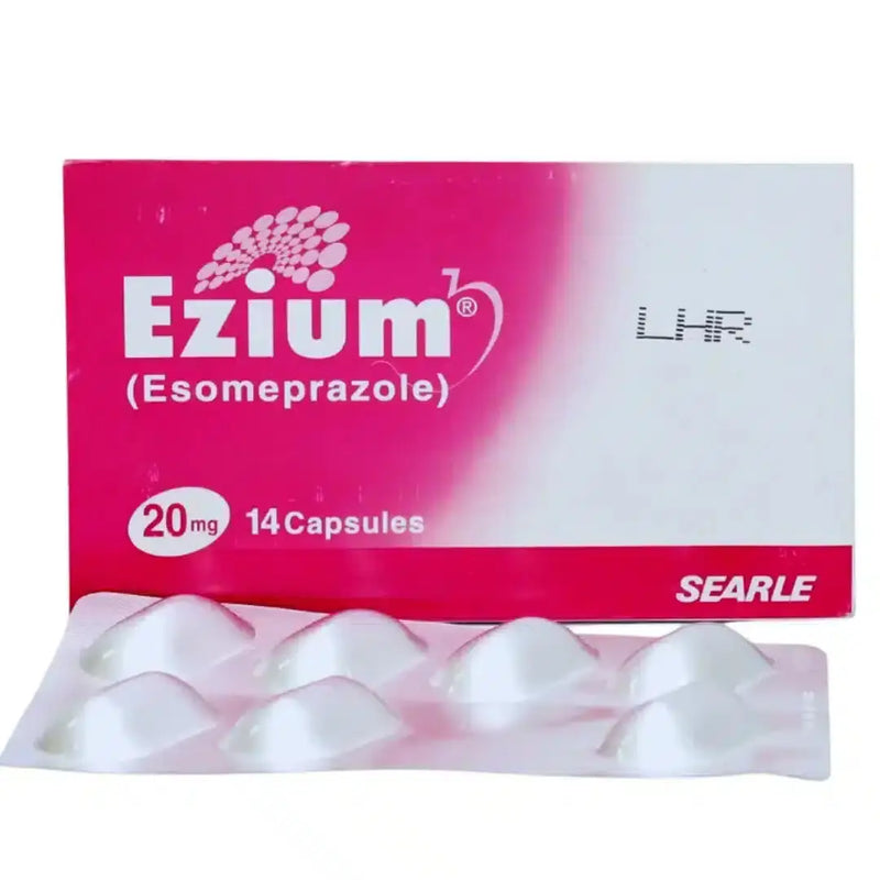 Ezium Capsules 20mg (14 capsule ) - For Acidity & Ulcers (Esomeprazole)| derma.pk
