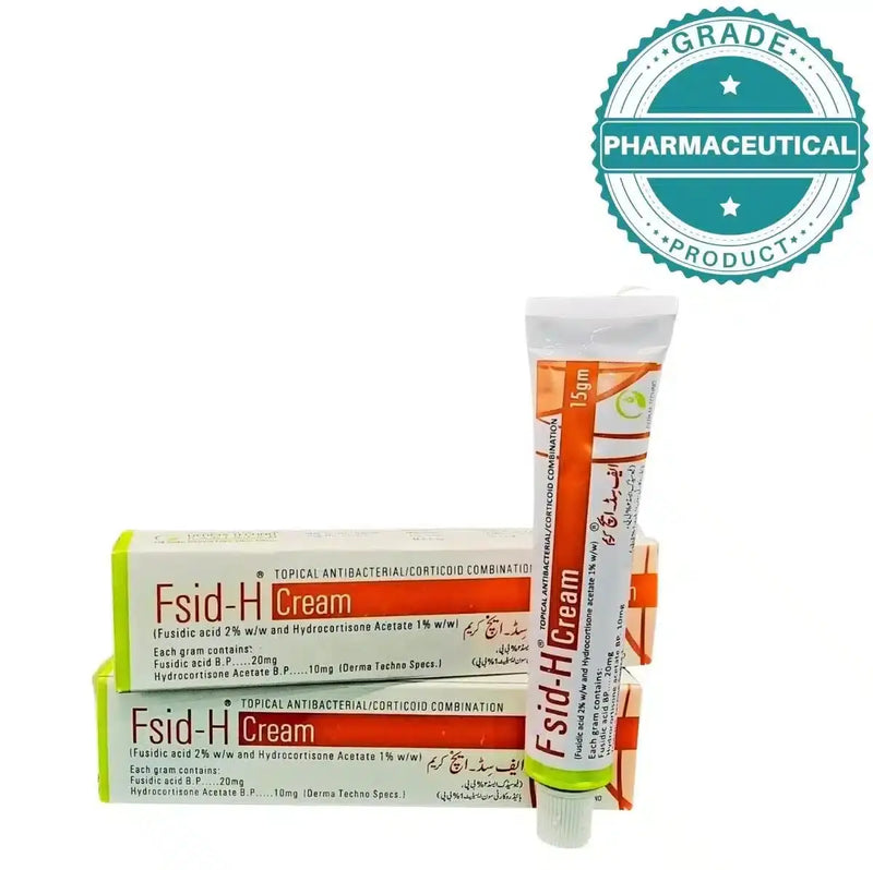 Fsid-H Fusidic Acid 2% + Hydrocortisone 1% Cream 15g — Antibacterial — Skin Infections
