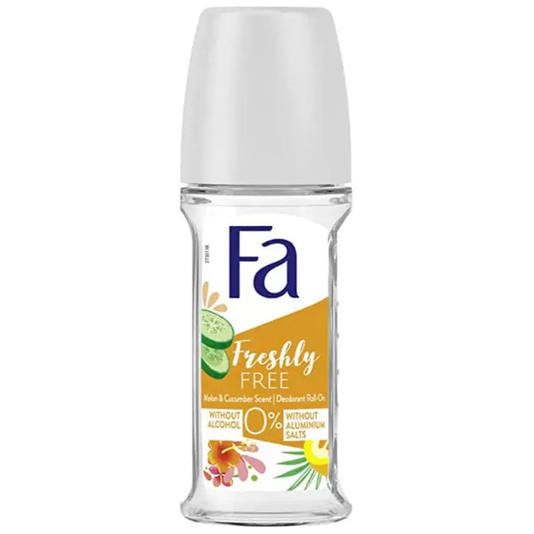 Fa Roll-On Deodorant Freshly Free Cucumber & Melon – Refreshing Scent & 48H Protection – 50ml Fa