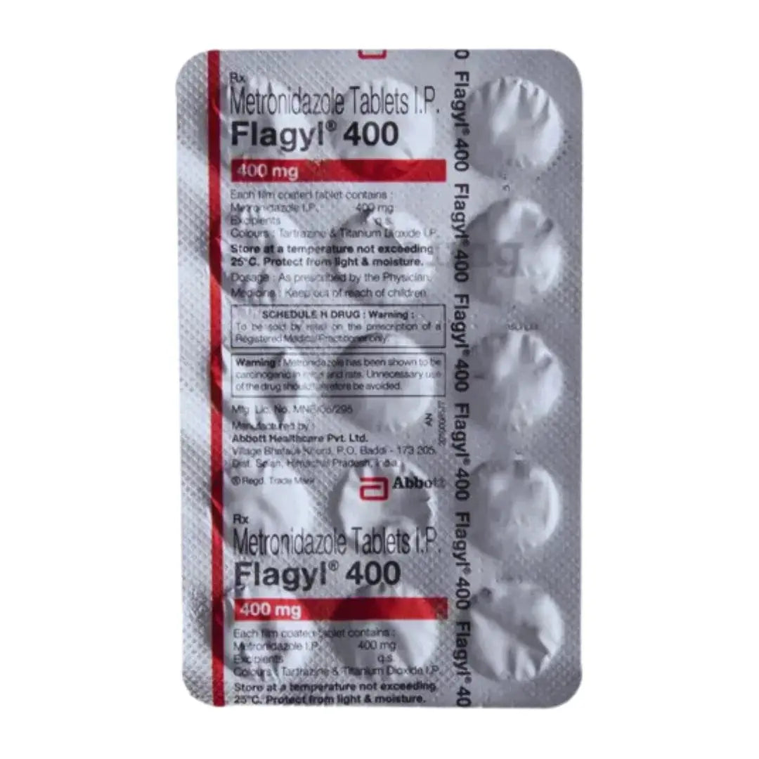 Flagyl Tablets 400mg (10 Tablets ) Bacterial Infection Treatment - derma.pk