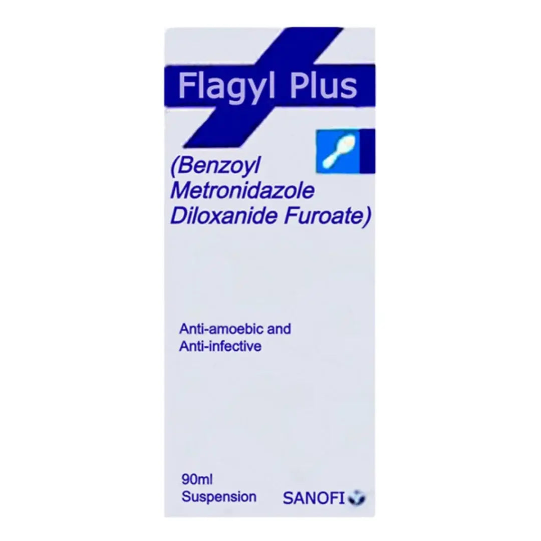 Flagyl Plus 90ml Suspension (Diloxanide Furoate/Metronidazole) - – Derma.pk