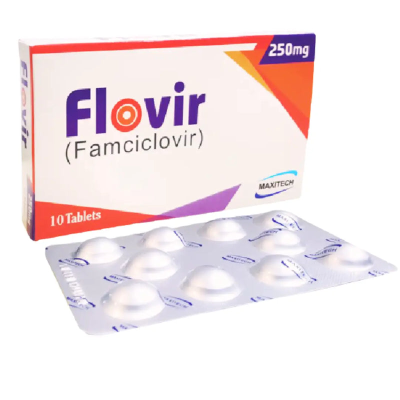 Flovir Famciclovir 250mg Antiviral Tablets