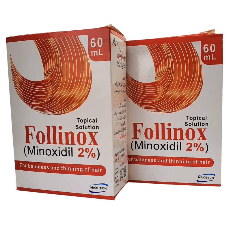 Follinox 2% Minoxidil Solution 60ml — Hair Regrowth, Hair Fall & Baldness