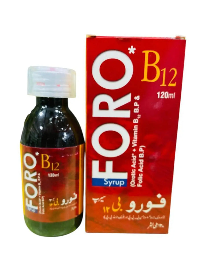 Foro B12 120 ml Syrup – Vitamin B12, Folic Acid & Orotic Acid Relief01