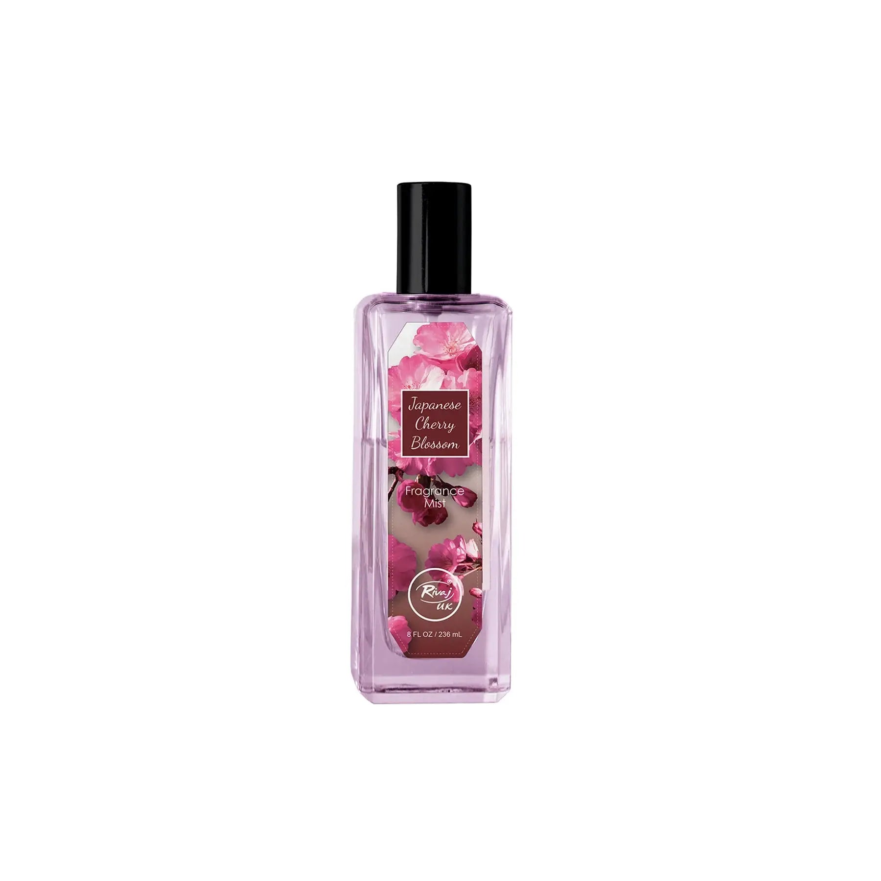 Rivaj Japanese Cherry Blossom Fragrance Mist 236ml bottle – soft floral body spray for women | Derma.pk