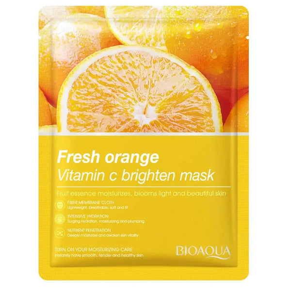 BioAqua Vitamin C Brighten Facial Mask – Hydrating & Skin Illuminating Mask Bioaqua