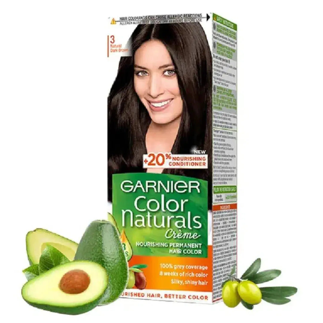 Garnier - Color Naturals Creme Hair Color - 3 Dark Brown