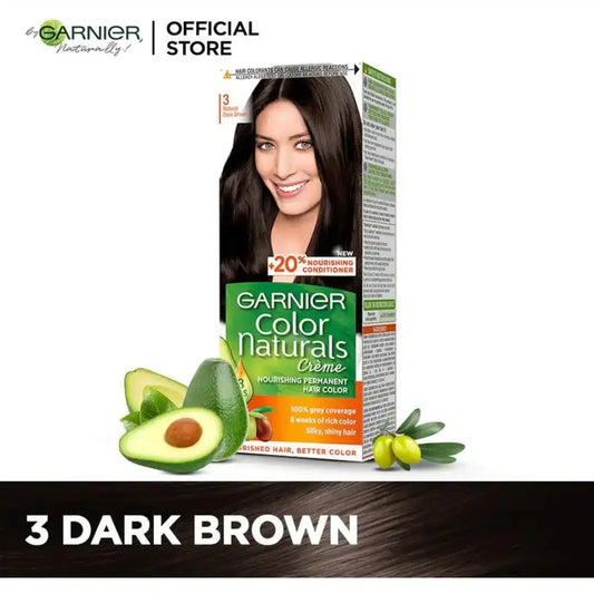 Garnier - Color Naturals Creme Hair Color - 3 Dark Brown
