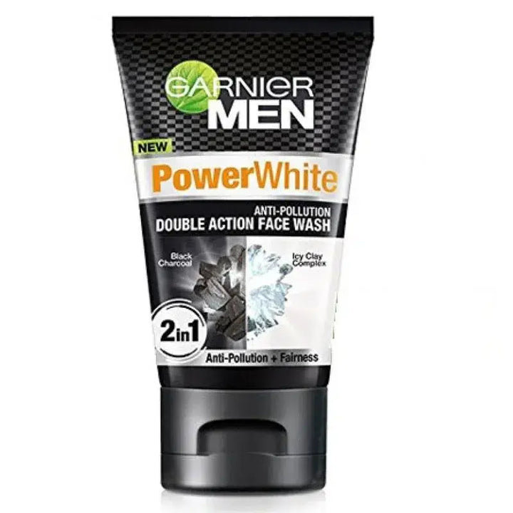 GARNIER MEN POWER WHITE DOUBLE ACTION FACE WASH 100ml Gernier